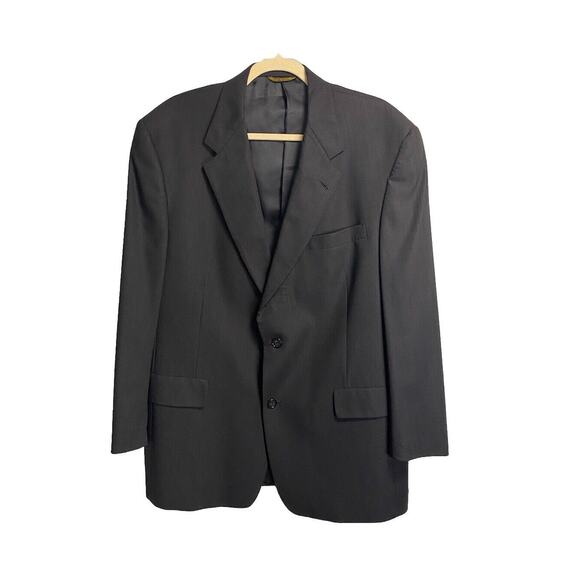 Hart Schaffner Marx Gold Trumpeter Blazer Jacket Wool Charcoal Grey Size 42R - Picture 1 of 4